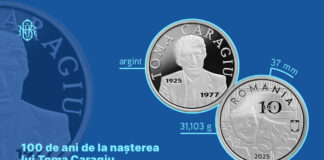 BNR lansează o emisiune numismatică pentru 100 de ani de la nașterea lui Toma Caragiu foto: bnr.ro