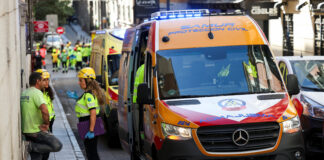 Prăbușire parțială a unei clădiri în centrul Madridului – trei muncitori răniți