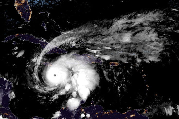 Hurricane Melissa, which has developed into a Category 4 hurricane, moves westward in the Caribbean Sea towards Jamaica