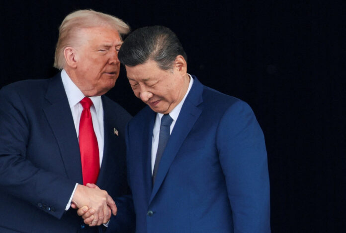 U.S. President Donald Trump meets with Chinese President Xi Jinping on the sidelines of the APEC summit, in Busan