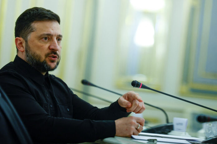 Dutch Foreign Minister van Weel meets with Ukraine's President Zelenskiy in Kyiv