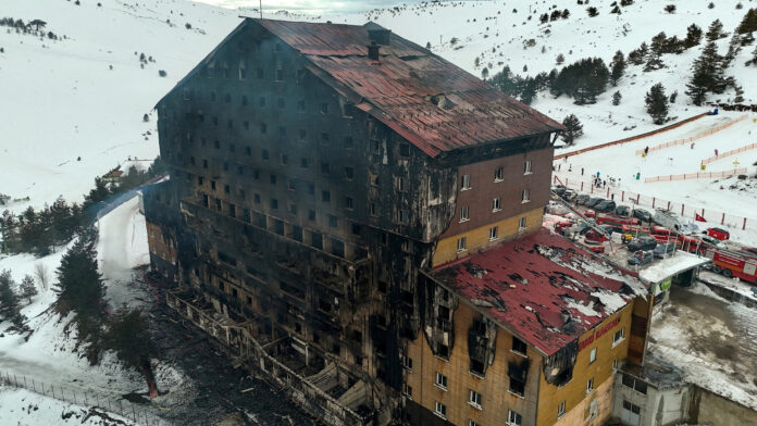 FILE PHOTO: Hotel fire at a ski resort in Turkey