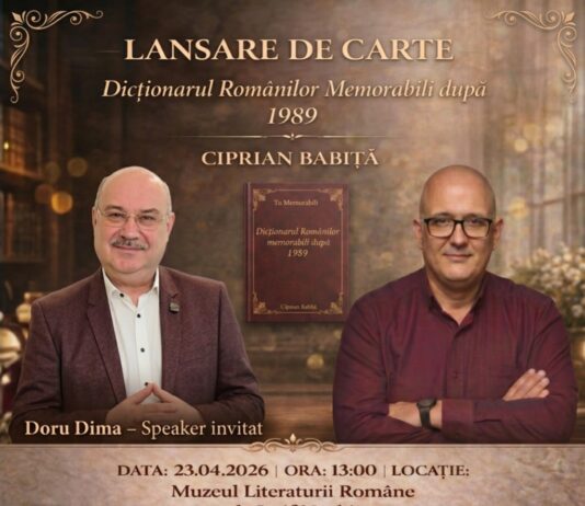 O carte despre oameni care lasă urme: lansarea „Dicționarului românilor memorabili după 1989” de Ciprian Babiță